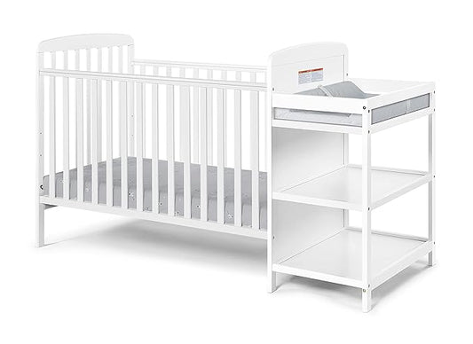 Suite Bebe Ramsey 3 in 1 Convertible Crib and Changer in White