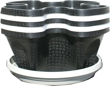 Mr. Stacky Multiple Color (Black + White) 5 Layer 13inch Vertical Planter