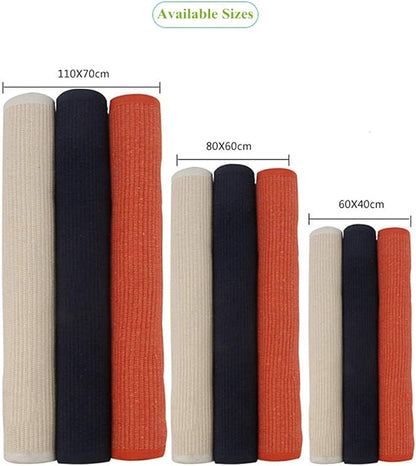 Montessori Mat Holder for Toddlers Babies Children Cotton Working Rug for Nursery Preschool Kindergarten, 23.6''×15.8'', Off-White