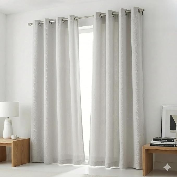 Urban Villa Cotton Grommet Curtains 42x84 (2 Panels) Ivory