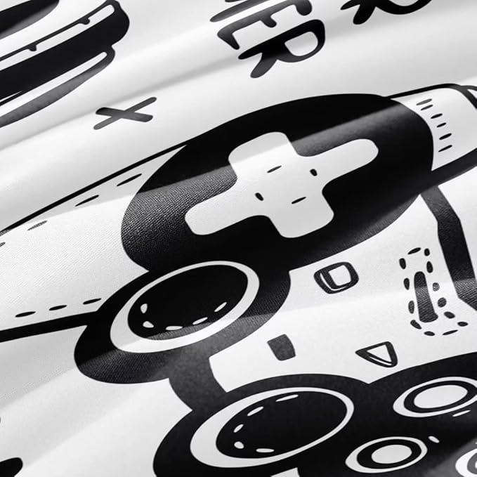 Gaming Comforter for Boys Teens,Game Bedding Sets Full,Kids Gamer Comforter Set,Video Game Bedroom Decor,Gamepad Controller Duvet Insert All Season 3 Piece 1 Comforter and 2 Pillowcases