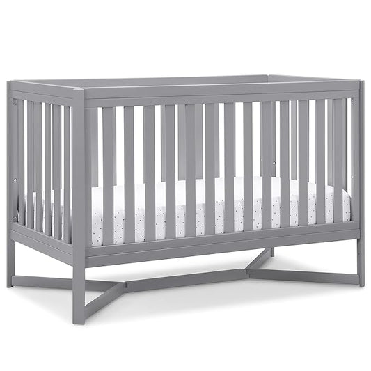 Delta Children Tribeca 4-in-1 Baby Convertible Crib, Grey