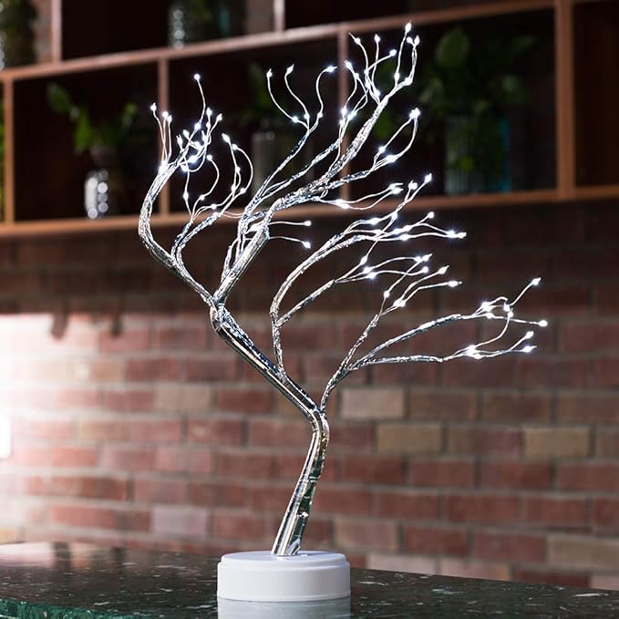 Bonsai Tree Light for Room Decor, Aesthetic Lamps for Living Room, Cute Night Light for House Decor, Good Ideas for Gifts, Home Decorations, Weddings, Christmas, Holidays and More (White, 108 LED)