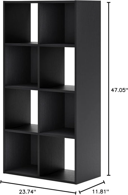 Signature Design by Ashley Langdrew 8 Cube Storage Organizer or Bookcase, Black