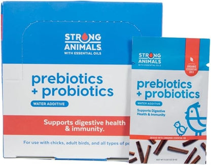 Prebiotics & Probiotics Everyday Health for Backyard flocks containing Cinnamon Essential Oils (30 Servings)