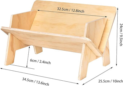 Wooden Tilted Tabletop Bookshelf， Kids Bookcase， Rustic Desktop Storage Organizer Display Bookshelf， Wooden Tabletop Tilted Bookcases for Books， CDs