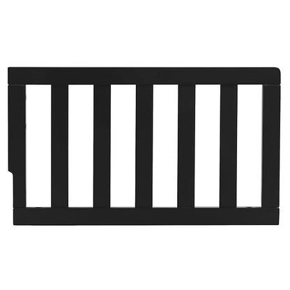 Convertible Crib Toddler Guard Rail in Matte Black Vintage, Converts Cribs to Toddler Beds, Solid Wood Construction