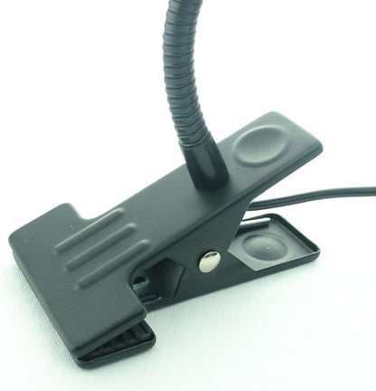 5W Clip on Clamp Gooseneck COB LED Desk Table Light lamp Warm White 19inch Neck Black