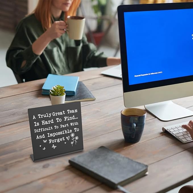 Going Away Gift For Coworker Leaving funny Office Desk Decor Thank You Gifts Gift for Boss Coworker Work Bestie Gifts for Women Cubicle Decorations for Women dksg18