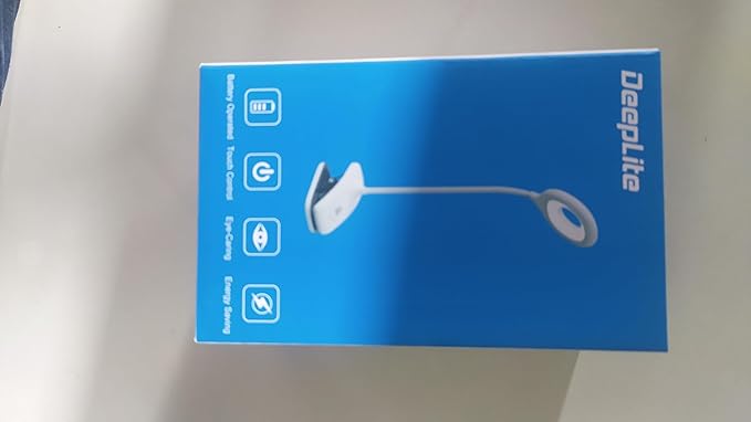 DEEPLITE LED Desk Lamp Clip on Lamp Battery Powered Clip on Light Book Light for Bed, Eye-Caring Flexible Arm Memory Touch 3 Color Modes & Stepless Brightness Portable Reading Light for Study Work.