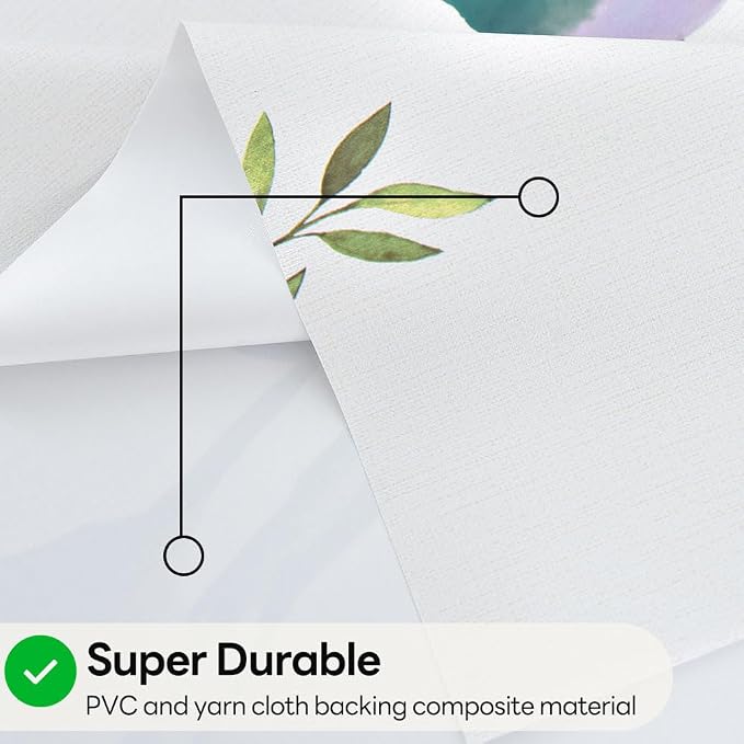 Wipeable Waterproof Tablecloth Vinyl Tablecloths for Rectangle Tables Heavy Duty PVC Tablecloth for Kitchen Dining Table(Birds, 54'' x 72'')
