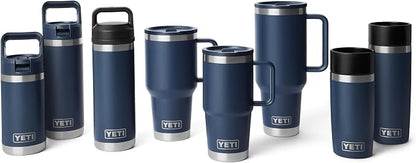 YETI Rambler 20 oz Travel Mug with Flip Straw Lid – Stainless Steel, Vacuum Insulated, Leakproof, Cup Holder Friendly, Ridgeline