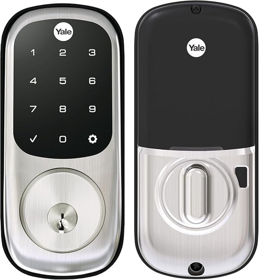 Yale Assure Deadbolt Lock with Touchscreen, Satin Nickel Digital Non-Connected Entry Door Lock with Electronic Keypad and Back-Up Key, ‎‎YRD226NR619