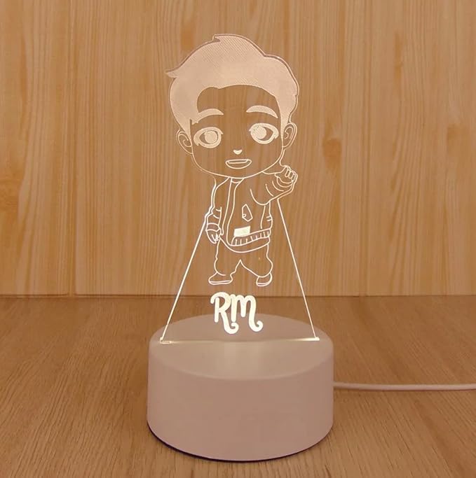 RM Kpop Bangtan Boys LED Night Light Bedroom Desk Lamp - Perfect Holiday Gift, Birthday Gift, Christmas Gift (Novelty Item, Limited Stock)