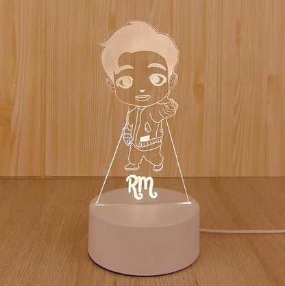 RM Kpop Bangtan Boys LED Night Light Bedroom Desk Lamp - Perfect Holiday Gift, Birthday Gift, Christmas Gift (Novelty Item, Limited Stock)