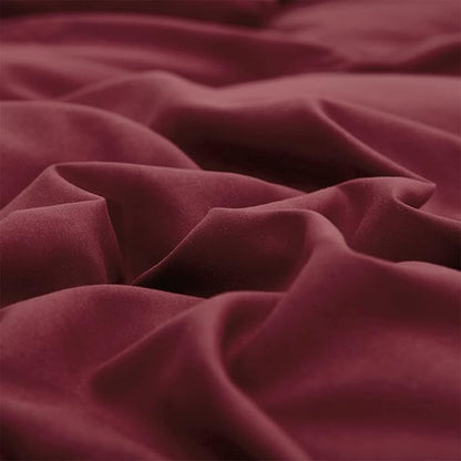 Burgundy Comforter Full Size Dark Red Bedding Set Soft Pure Burgundy Comforter Set Durable Burgundy 3 PCs Bed Set 1 Comforter with 2 Pillowcases