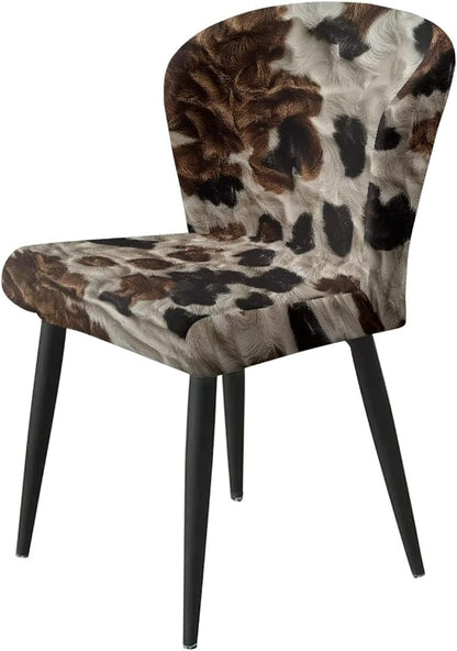 Cowhide Bar Stool Covers Elastic Stretchable High Mid Low Stool Chair Cover for Party Kitchen Club Machine Washable