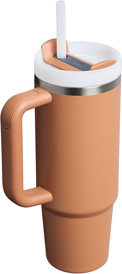 STANLEY Quencher H2.0 Flow State Tumbler, 30 oz, Toast | Handle and Straw | 3-Position Lid | Cup Holder Compatible for Travel | Insulated Stainless Steel Cup | BPA-Free