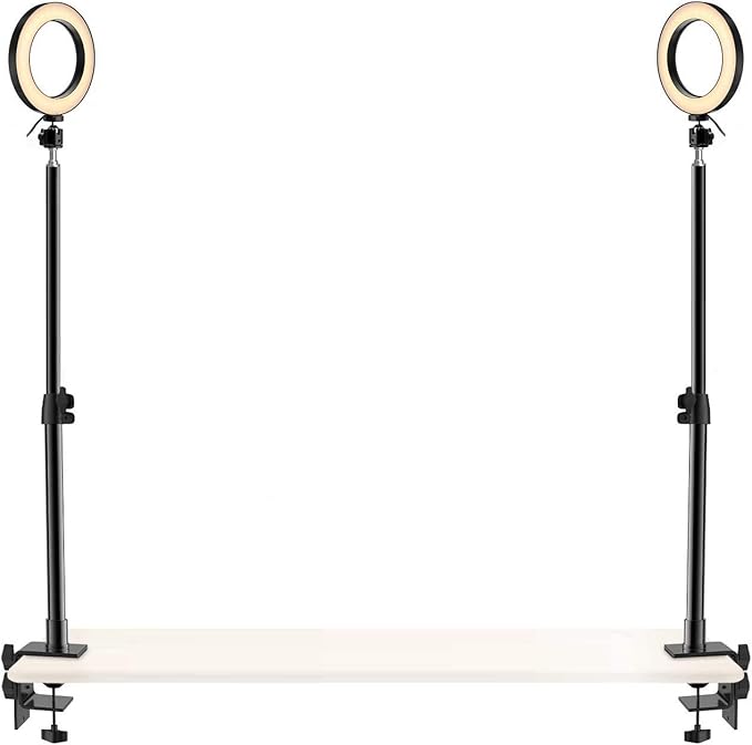 Gaming Light for Desk, Streaming Light with Desk Clamp Stand for Twitch