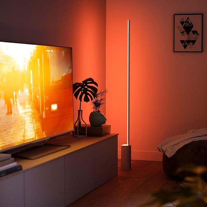 Philips Hue Signe Smart Floor Lamp, Black - White and Color Ambiance LED Color-Changing Light - 2 Pack - Control with Hue App - Compatible with Alexa, Google Assistant, and Apple Homekit