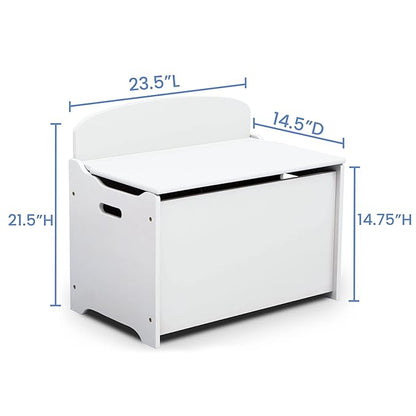 Delta Children MySize Deluxe Toy Box, Bianca White