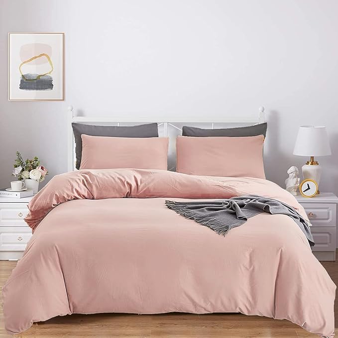 Blush Pink Comforter Set Twin Solid Dusty Rose Bedding Quilt Set Blush Pink Comfroter Set 3 PCs for Kids Teens Adult Durable Breathable Pink Blanket