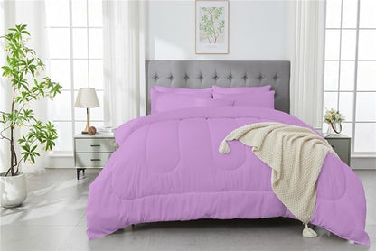 3 Piece Solid Color All Season Bedding Comforter Set Microfiber Soft Lightweight Bedding Set for Kids Teens Adults Room Decor with 1 Comforter and 2 Pillowcases King