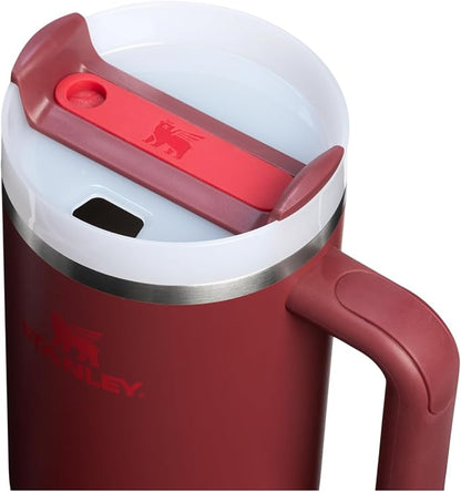 STANLEY Quencher H2.0 Flow State Tumbler, 40 oz, Cranberry | Handle and Straw | 3-Position Lid | Cup Holder Compatible for Travel | Insulated Stainless Steel Cup | BPA-Free