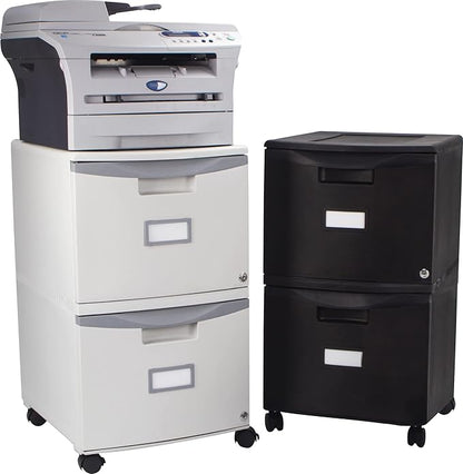 Storex 61310A01C File Cabinet, 1-Pack, Grey/Dark Grey