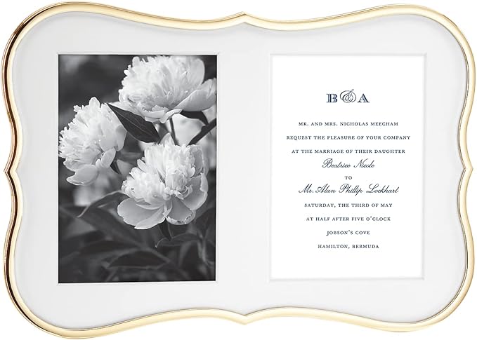Kate Spade New York Gold Crown Point Double 5" X 7" Frame, 2.55 LB