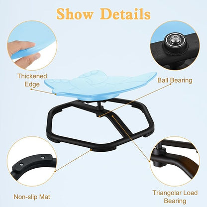 Spinning Chair for Autistic Kids Sit and Spin Chair for Kids Swivel Sensory Chair Elephant Spinning Seat Autism Sensory Chair Items for Sensory Room Training Balance Body Coordination