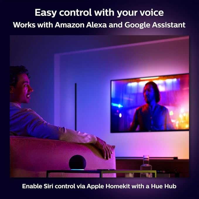 Philips Hue Gradient Signe Floor Lamp, Compatible with Alexa, Apple Homekit & Bridge - Unlock The Full Potential of Hue - Multi-Room and Out-of-Home Control