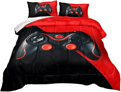 Gaming Comforter for Boys Teen,Game Contoller Bedding Set for Boys Kids,Down Alternative Comforter for All Season,Gamer Home Decor for Boys Comforter Set (Comforter-game40, Full)