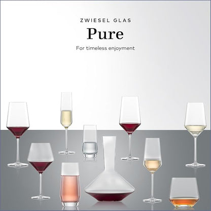 Zwiesel Glas Pure Burgundy Red Wine Glass (Set of 4), Graceful Burgundy Glasses for Red Wine, Dishwasher-Safe Tritan Crystal Glasses, Made in Germany (23 Ounce)
