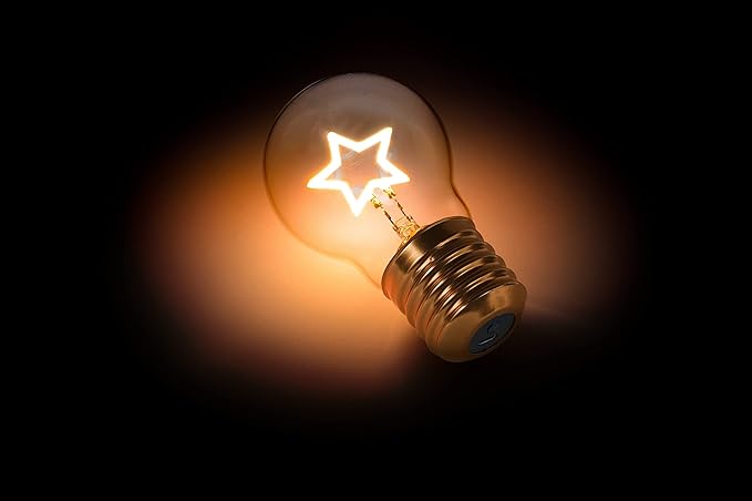 Suck UK, Rechargeable Table Lamp, Star Shaped Battery Operated Table Lamps, USB Light & Star Light Desk Decor, Battery Light Bulb, Cordless Lamps & Edison Bulb LED Lamp, Night Lights For Bedroom