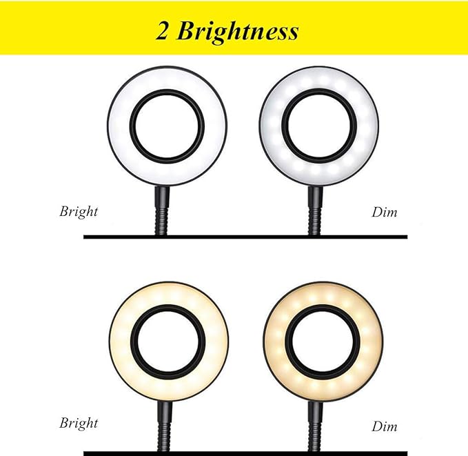 7W Clip on Light, LED Clip On Lamp, USB Reading Book Light, Bed Lamp,Desk lamp, Warm Light and White Light