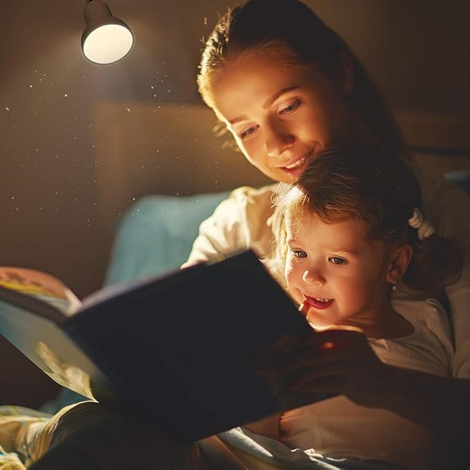 Sun-Rising Clip lamp,360° rotation Clip on Lamp Portable Book Reading Light,Clamp on Desk/Table/Bunk Bed/Cupboard Home Lighting, (Desk lamp,seven colors for your choice) Blue