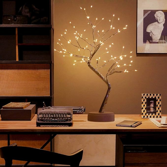 Bonsai Tree Light for Room Decor, Aesthetic Lamps for Living Room, Cute Night Light for House Decor, Good Ideas for Gifts, Home Decorations, Weddings,Christmas, Holidays and More (Warm White,108 LED)
