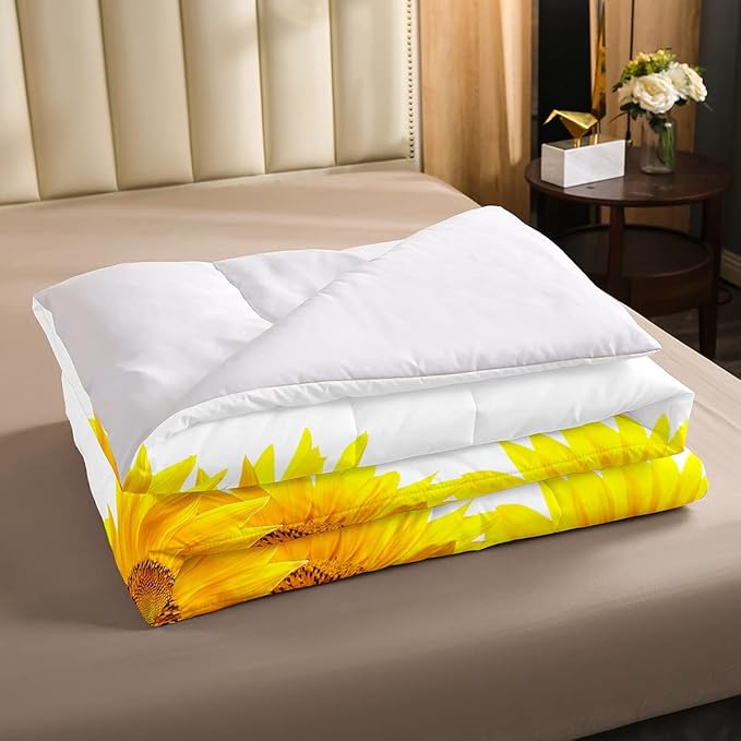 Pig Comforter Set Twin Sunflower Bedding Set For Kids Boys Girls Farmhouse Animals Duvet Set Funny Cute Pig Quilt Set Rustic Country Plant Floral Comforter Set Turquoise Wooden Comforter Set