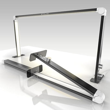 LED Desk Lamp 36W, 4000-6000K Dimmable Table Lamp, 3 Lighting Modes, Square Desk Light for Study, Model Building, Painting, crafting-Black