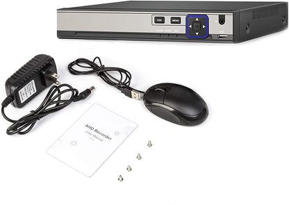 8CH 5M-N/1080N Full High Definition Hybrid for AHD/TVI/CVI/Analog/IP DVR H.265 CCTV Video Recorder P2P Remote Phone Monitoring for Home Security Surveillance System Camera (NO HDD)