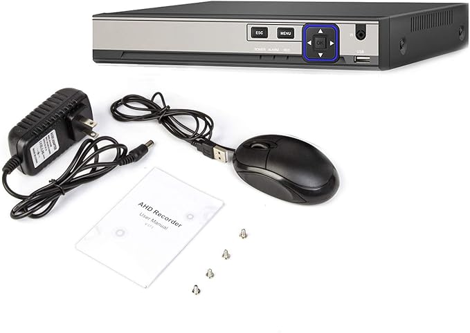 4CH 5M-N/1080N Full High Definition Hybrid for AHD/TVI/CVI/Analog/IP DVR H.265 CCTV Video Recorder P2P Remote Phone Monitoring for Home Security Surveillance System Camera (NO HDD)…