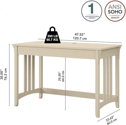Bush Furniture Salinas Hutch, Desk Attachment with Shelf Storage for Home Office, 60W, Cape Cod Gray