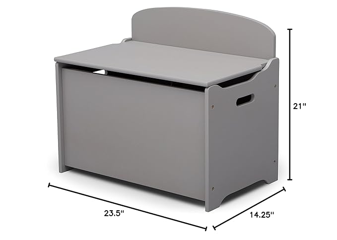 Delta Children MySize Deluxe Toy Box and GapKids Deluxe Toy Organizer with 9 Bins - Navy/Natural