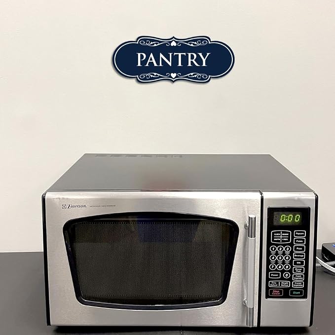 Designer Pantry Sign (Brushed Silver) - Large (5 Pack)