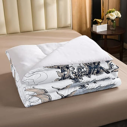 Erosebridal Kids Dinosaur Comforter Set, Dino Palm Tree Bedding Set Full Size for Boys Teens Adult Bedroom, Ancient Animal Duvet Sets Mountain Tropical Botanical Quilted Duvet with 2 Pillow Cases