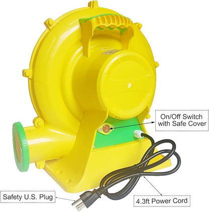 Air Blower 750 Watts, Bounce House Blower for inflatables Jump House, Inflatable Castle and Jump Slides, Efficient and Convenient Commercial Inflatable Blower for Bounce House (Style C-750W)