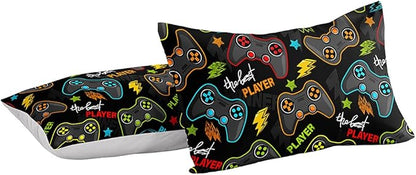 Gaming Comforter for Boys Teen,Game Contoller Bedding Set for Boys Kids,Down Alternative Comforter for All Season,Gamer Home Decor for Boys Comforter Set (Comforter-Game25, Queen)