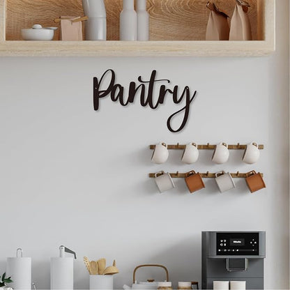 Pantry Word Sign Metal Wall Decor - Pantry Decor for Home Kitchen Restaurant Coffee Shop Store Farmhouse Wall Decor (20 inches)