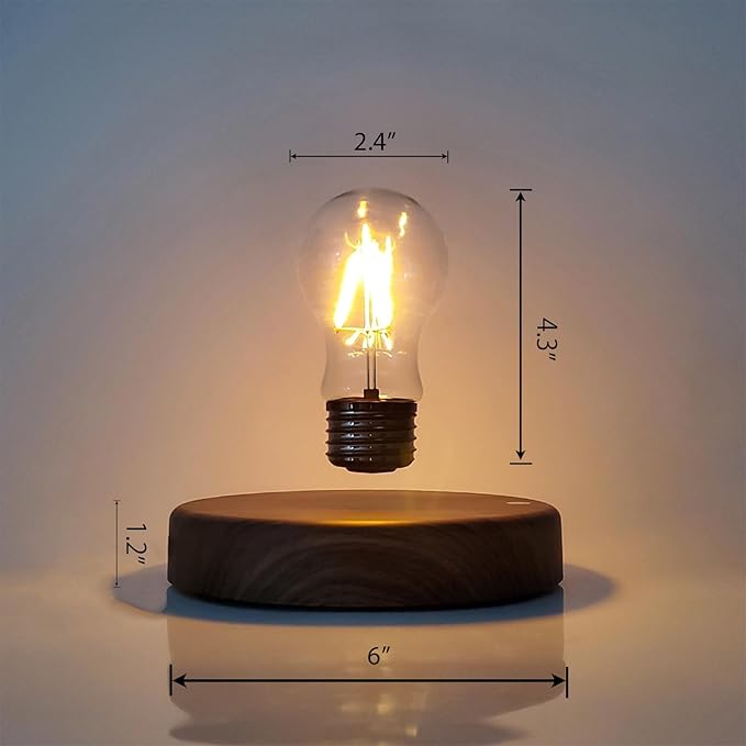 Magenetic Levitating Lamp, Floating Light Bulb, Auto Rotating LED Table Lamp Night Light for Home/Room/Office Decor